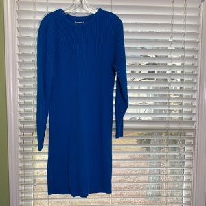 Electric Blue Sweater Dress